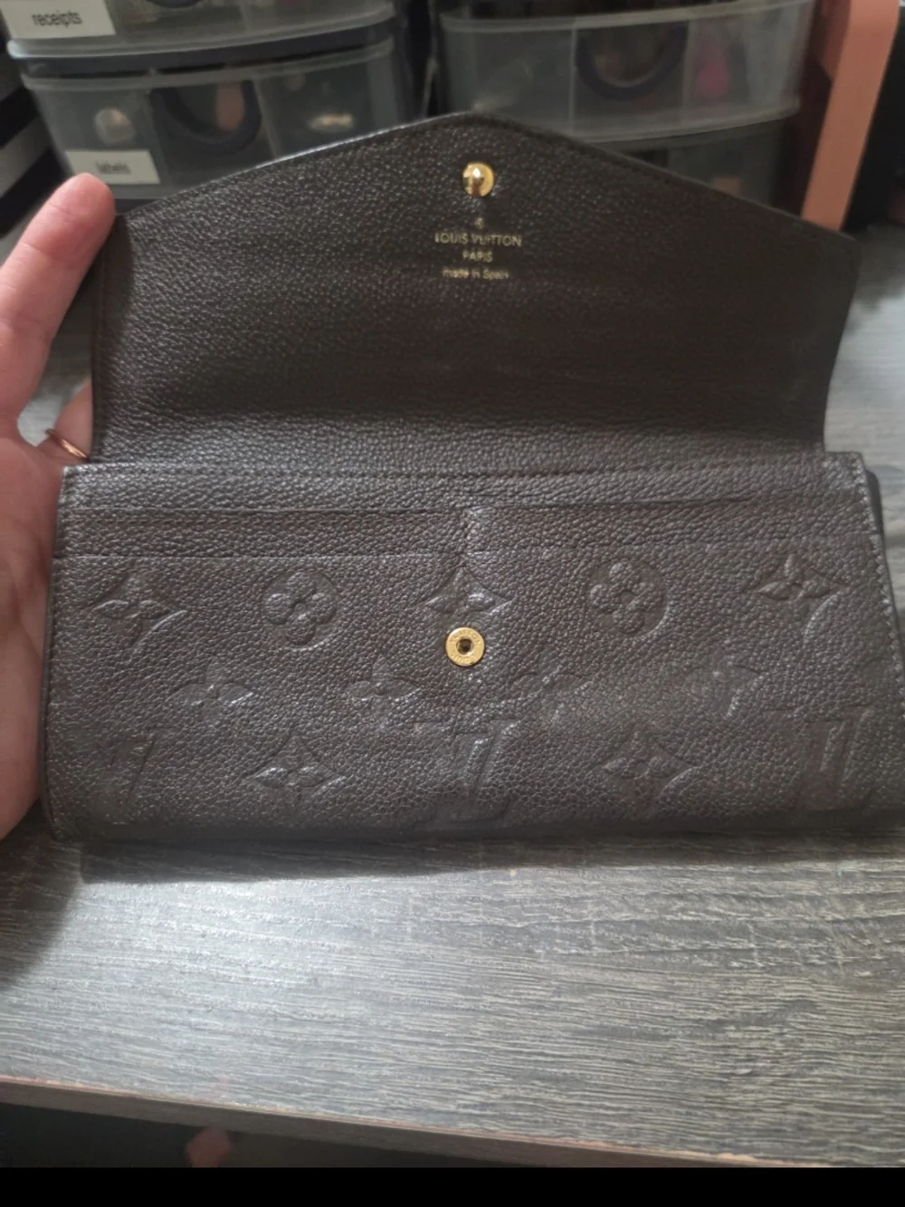 Louis Vuitton Curieuse Empreinte Leather wallet brown